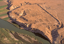 Aerial view of Dura-Europos from the east ISMY.png