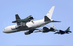 A 404 Hikotai tanker leads an F-2, F-15J, and F-4EJ of the Hiko Kaihatsu Jikken Dan during the...png