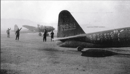 Yokosuka P1Y1 Ginga of the Kikusui Butai, 762nd Ku prepare to depart from Kagoshima March 1945...png