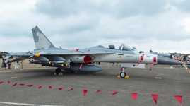 IDF F-CK-1A 1450 Display at Ching Chuan Kang AFB Apron with bomb load 2014 WIKI.png