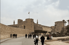 View of the Cario Citadel near the visitor entrance today. The minarets of the 14th-century Al...png