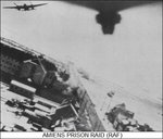 February 18, 1944, at 12 noon, two Mosquitos approach the prison at low altitude.jpg
