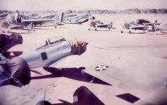 P-35, B-18 and A-27 in foreground (wing visible) at Del Carmen Field, Philippines, October 1941.jpeg