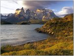 Cuernos del Paine at Sunset From the Shore of Lago Pehoe, Patagonia, Chile.jpg