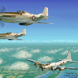 P-51Ds Bring Home a Straggler by Frank P. Williamson