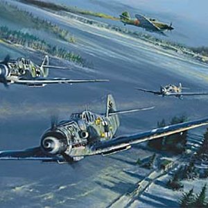 Me-109, Petsamo scramble by Robert Taylor.