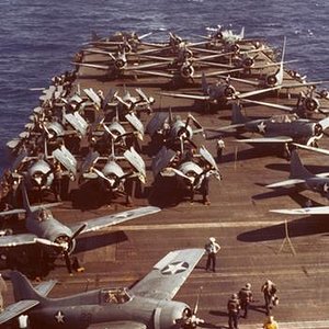 Wildcats on USS Wasp, 1942