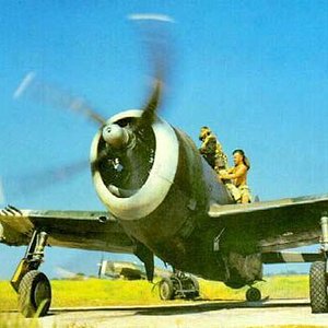 P-47 being run up in readiness for its flight