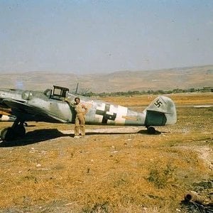 Bf109G6 trop of Jg 53 Pik As captured by the Americans in Italy