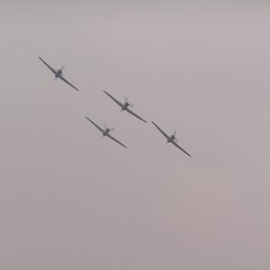 4 supermarine spitfires in formation
