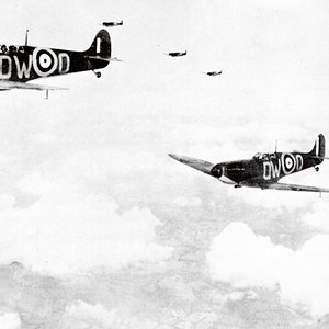 Spitfires On Patrol Over England