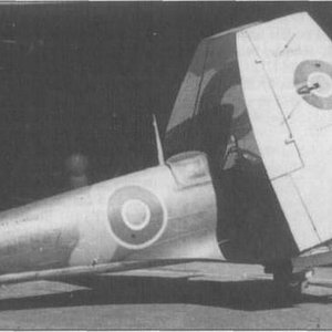 Supermarine Seafire with folded wings.