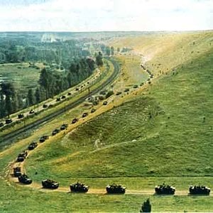 German armoured formation, on the move.