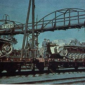 German panzers being moved by train