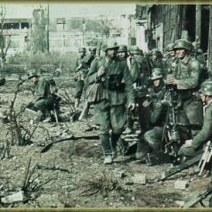 German Soldiers in the ruins of Stalingrad