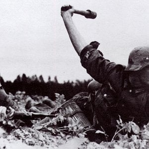 German Soldier Throws Grenade peration Barbarossa