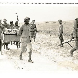 Germans escorting French POW's
