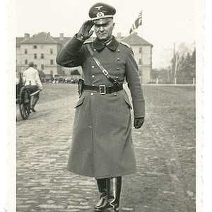 German Officer Saluting