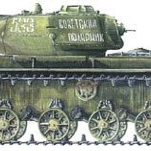 A KV-1S heavy high-speed tank organic to the 5th Gds. Heavy tank regiment S