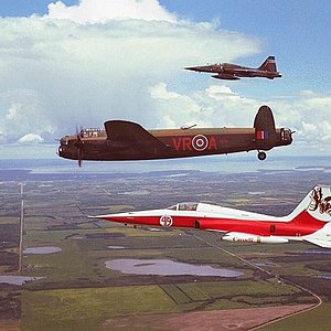 CF-5 AND LANCASTER BOMBER