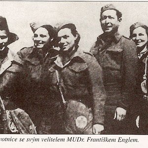Cs. brigade's sanitaristresses with their commader MUDr. Frantisek Engel