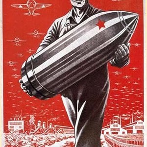 World War Two Russian Propaganda Poster