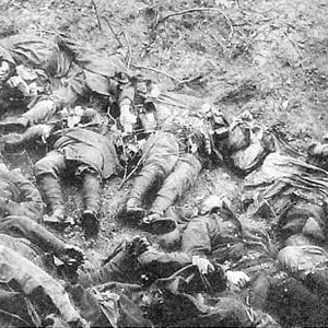 Dead French soldiers in the Argonne.