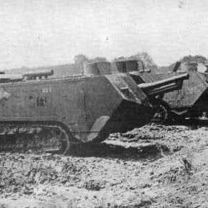 French St. Chamond tanks in formation