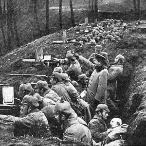 German machine gun trench