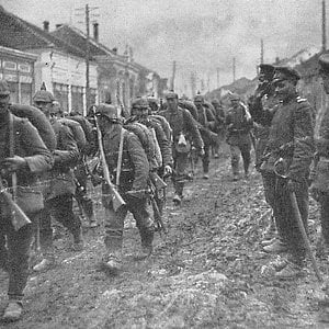 German soldiers crossing the Bulgaria.