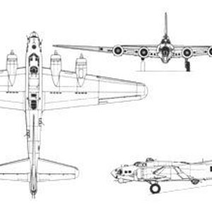B-17 Flying Fortress Drawing