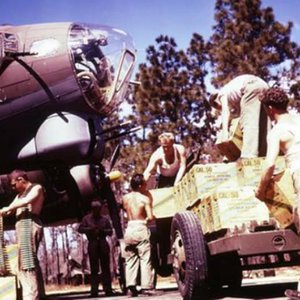 B-17 being loaded with ammo