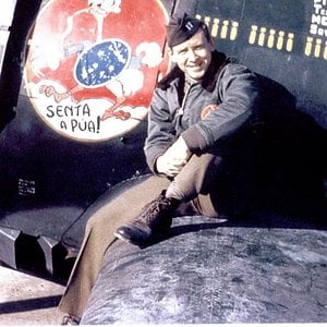 US Captain John C. Buyers and Brazilian P-47