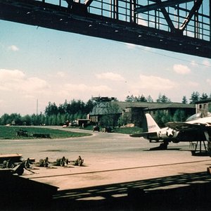 Great color shot showing the 493rd FS in Germany