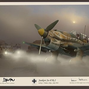 Ju-87 Stuka signed by Hans Klause & Herbert Piske