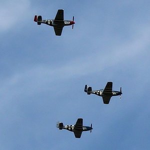 P-51's in Formation