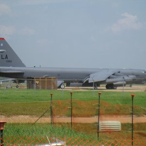 B-52 0n the runway at Barksdale AFB