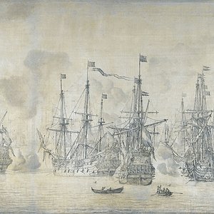 Unsuccessful-English-attack-on-the-VOC-fleet-at-Bergen-12-August-1665