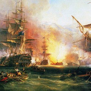 The-Bombardment-of-Algiers-27-August-1816-by-George-Chambers-Senior