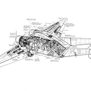 cunliffe-owen-flying-wing-cutaway-drawing | Aircraft of World War II ...