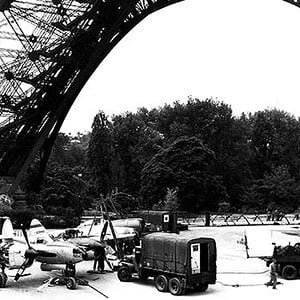 P-38 Displayed Under Eiffel Tower, 1944