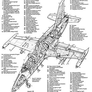 British_Aerospace_Harrier_GR_Mk5_cutaway_zw | Aircraft of World War II ...