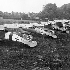 Albatros D.III and D.V Jasta 5 at Boistrancourt July 1917