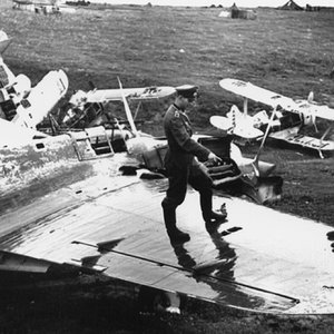 A soviet SB bomber at a scrapyard, 1941