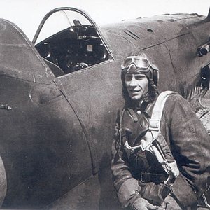 A Russian pilot of a Mig3
