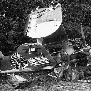 A damaged and captured Polikarpov I-153