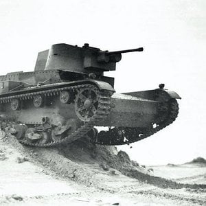 A Polish 7TP light tank tested at the Błędowska Desert (2)