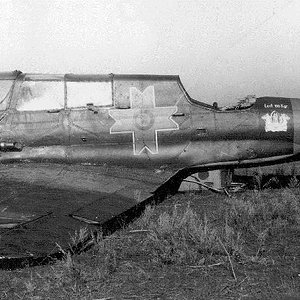 A crashed PZL 23 Karaś, No.17, Romanian AF