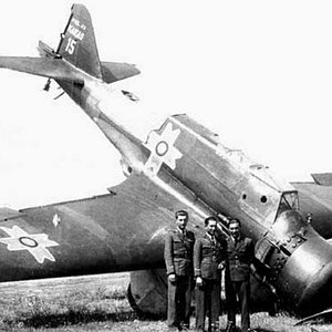 A crashed PZL 23 Karaś, No.15, Romanian AF (2)