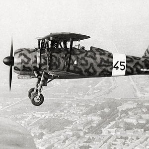 Fiat CR.42 Falco over Italy